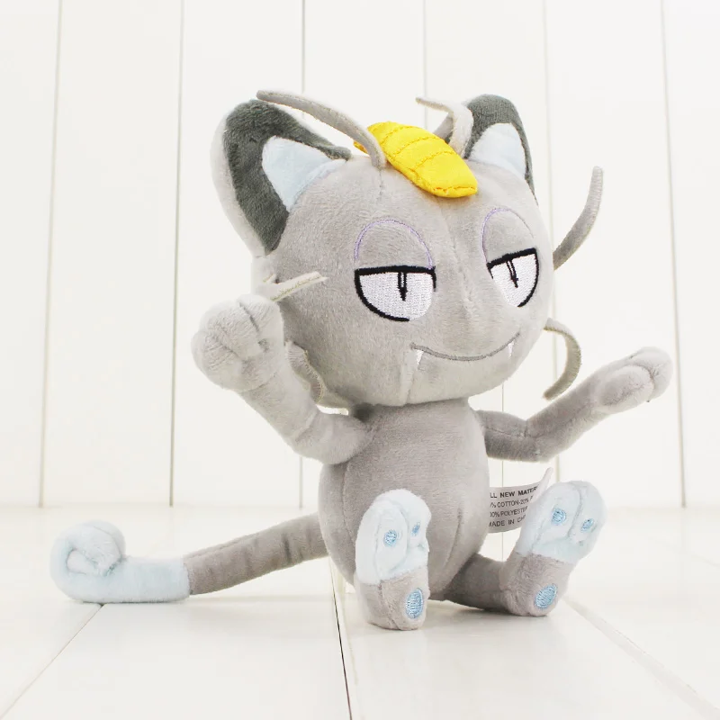 18cm Alola Meowth Аниме плюшевая игрушка для питомца Mew Meowth Ninetales Marowak Sandshrew Dartrix Flygon Magnemite xiaoth 'd мягкие куклы животных подарок для детей - Цвет: 18cm Alola Meowth
