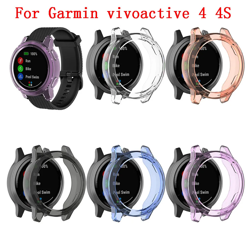 Мягкий ТПУ защитный силиконовый чехол с полным покрытием для Garmin vivoactive 4 4S