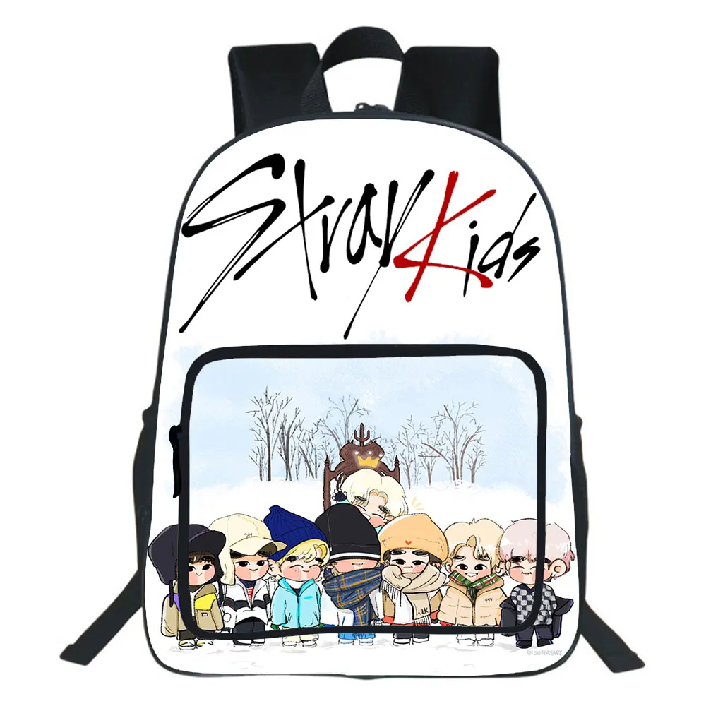 

Stray Kids Backpack Fashion Large-capacity Double-layer Bookbag Boy Girl Bag Students Men Travel Shoulder Backpacks School Bag