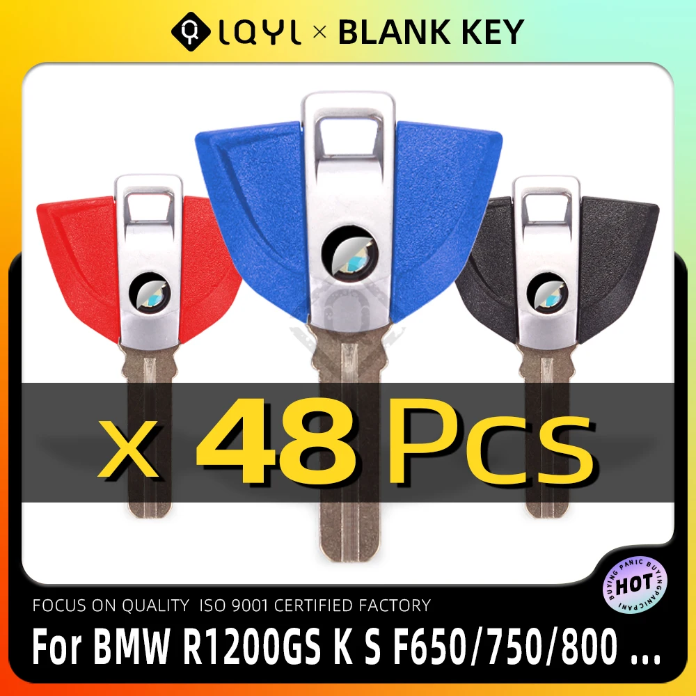 

48Pcs Motorcycle Key Uncut Blank Replace Keys For BMW F800R K1300GT K1200R R1200RT K1300R F650GS F800GS S1000RR R1200GS R1150 GS