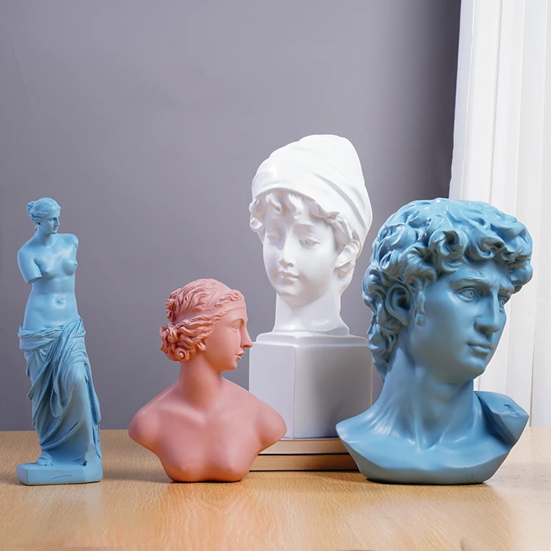 

Resin Nordic Sculpture Art Statue Figure Greek Mythology Crafts Living Room Ornaments Escultura Abstract Sculpture BS50DX
