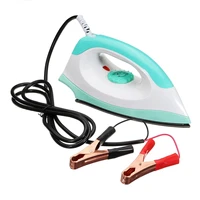 12v 150w electric steam iron portable handheld non stick dry iron clothes ironing steamer for outdoor travel rv car