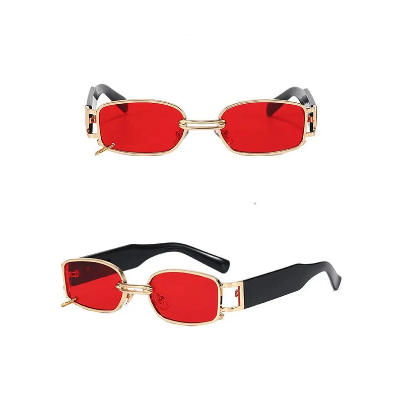 

New brand sunglasses men trendy personality fashion women wear earrings small square sunglasses women