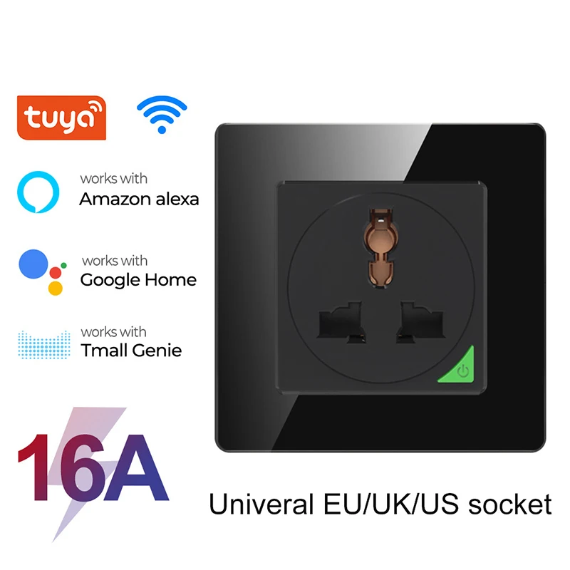 

Tuya WiFi Smart Socket , 16A EU US Standard via Smartlife APP Remote Control Smart Socket Voice Work for Google Home, Alexa Echo