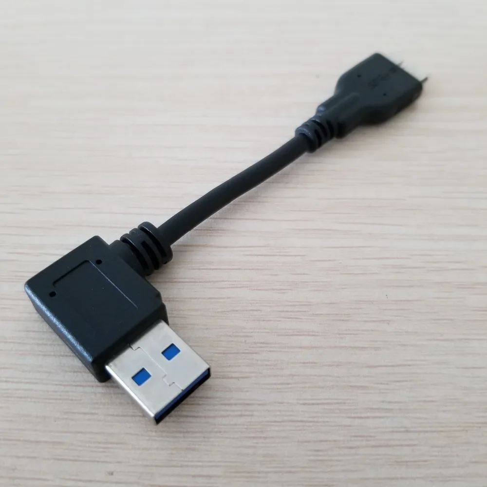 90 Degree Right Angle USB 3.0 Type A to Micro Power Data Extension Cable Male for Hard Drive Note3 Phone 20cm |