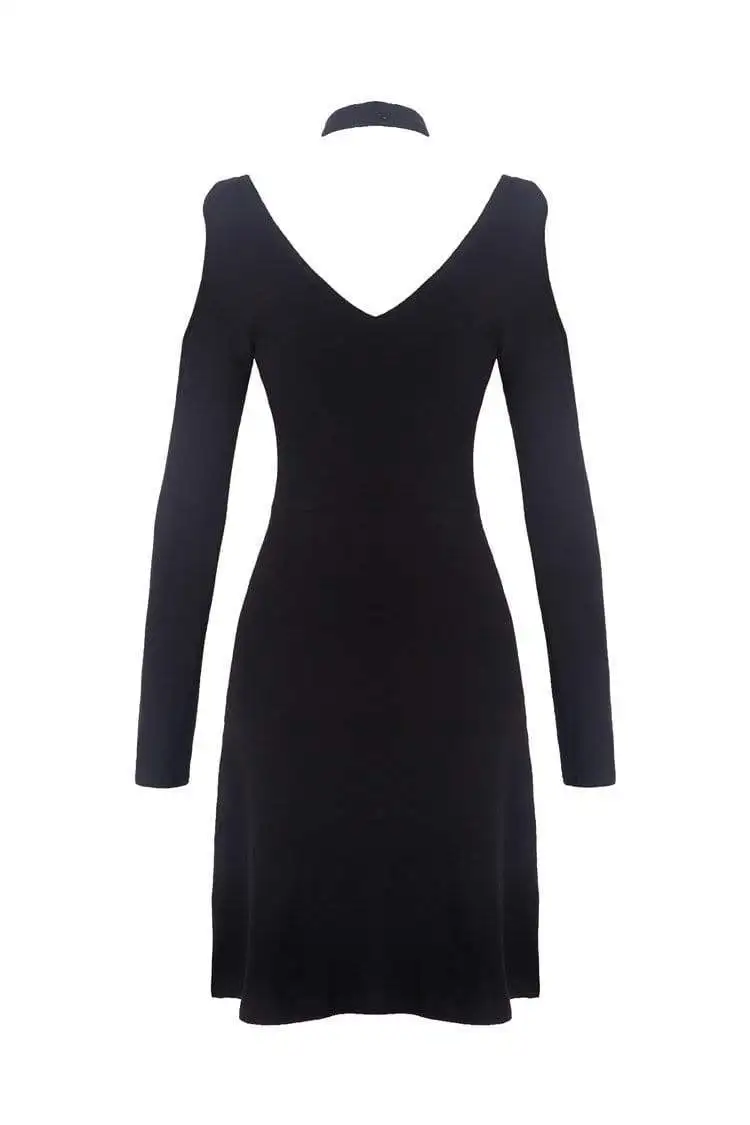 Darkinlove женские Панк Полые плеча платья с Луной кулон DW285 | Женская одежда