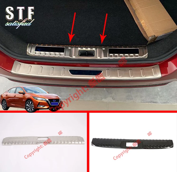 

Stainless Steel Interior Rear Bumper Protectio Trunk Sill Decorative Plate Pedal For Nissan Sylphy MK14 2019 2020