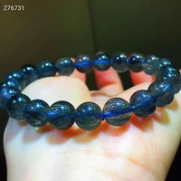 9 3mm genuine natural blue rutilated quartz clear round beads bracelet brazil women men fashion wealthy aaaaaa