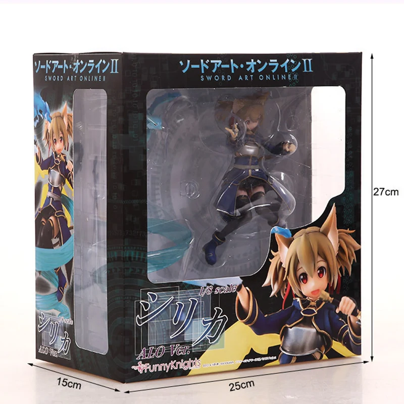 18 см аниме Меч Art Online II Silica ALO Ver. Забавные Рыцари Ayano Keiko 1/8 ПВХ экшн фигурка Модель