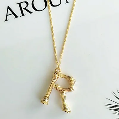 26 буквенная вешалка ketting gouden hamer metaal A-Z eerste minimalistische mode вешалка Twist ketting sieraden