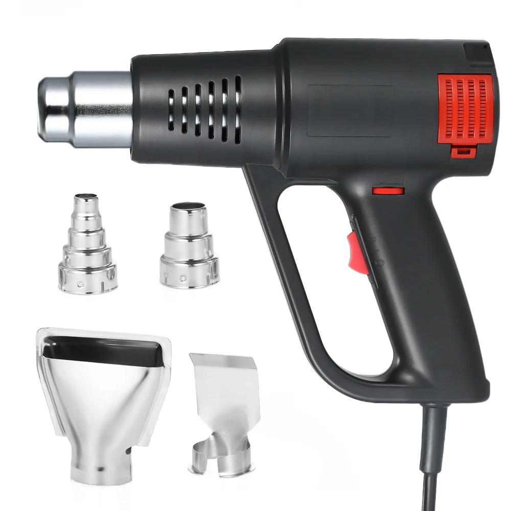 

2000W Industrial Hot Air Gun Temperature Controlled Heat Blower Electric Adjustable Temperature Heat Gun Tool with 4 Nozzles