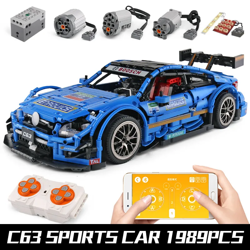 1970PCS Yeshin 20005 DHL Technic серия совместима с MOC-6687 Blue speed Car набор строительных блоков Кирпичи приложение управление RC модели автомобилей - Цвет: 1970PCS
