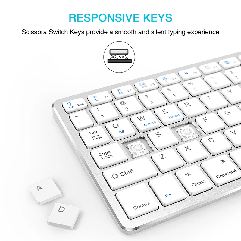 SeenDa Bluetooth клавиатура перезаряжаемая портативная беспроводная с номером Pad
