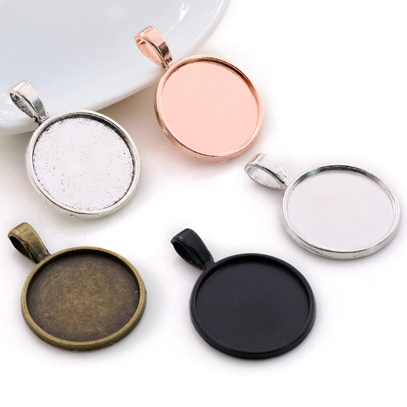 10 шт 20 мм Внутренний размер родиевый античный посеребренный Бронзовый розовое