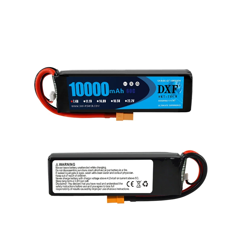 Дешево Литий-полимерный аккумулятор DXF 2 шт. 2S 7,4 В 12000 мАч 10000 мАч 9300 мАч XT60 для радиоуправляемого автомобиля лодки грузовика дрона FPV Walkera QR X350 Запчас...