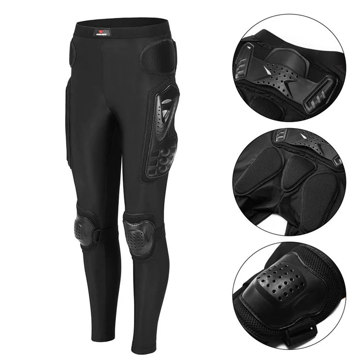 

WOSAWE Motorcycle Armor Trousers Knee Hip Protection Breathable Anti-Break Tight MTB Motorbike Motocross Racing Long Pants