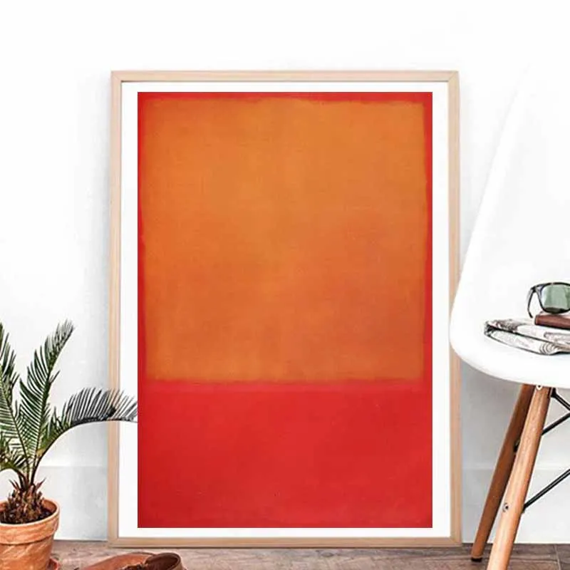 

Ochre And Red On Red By Marker Rothkoes Canvas Posters Prints Wall Art Painting Decorative Picture Living Room Home Decoration