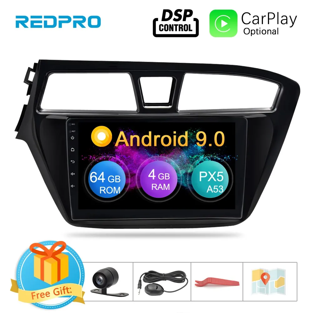 px5 Ips 4G ram Android 9,0 автомобильный стерео радио плеер для hyundai I20- gps навигация Авто wifi FM аудио Bluetooth Мультимедиа - Цвет: px5
