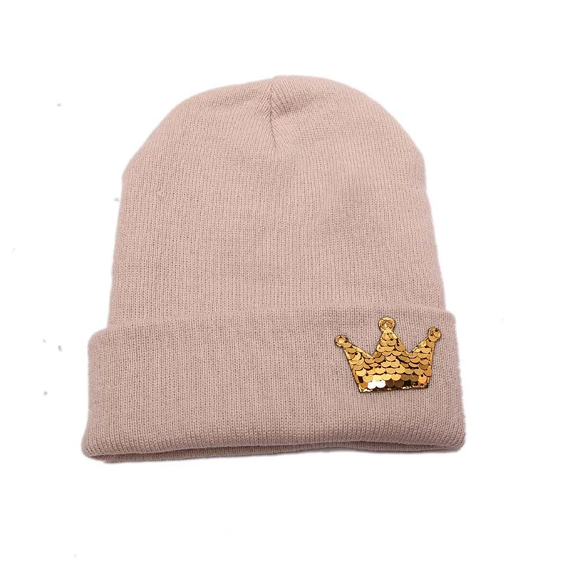 2019 модная шапка с блестками детские шапки для мальчиков и девочек зимние плотные