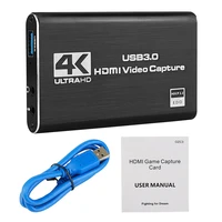 audio video capture card hdmi usb3 0 4k 1080p 60fps portable video converter for game streaming recording fku66