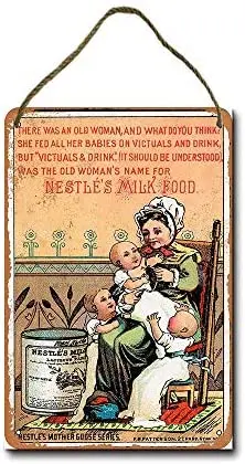 

Metal Sign 8x12 Inch 1887 Nestle's Milk Food Wall Decor Hanging Sign