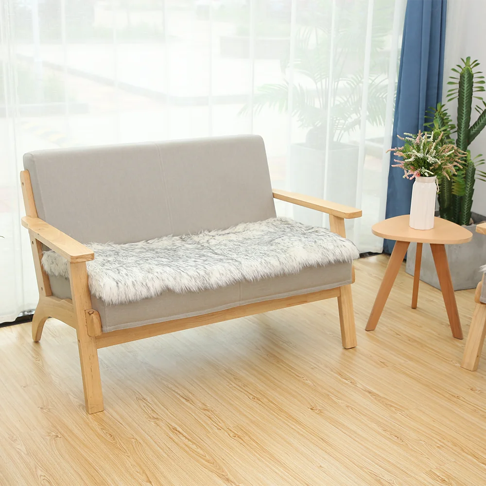 Белое одеяло из искусственного меха с длинными волосами Современный Мягкий