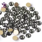 YANRUO 2088NOHF плоский черный алмаз все размеры Стразы для ткани вышивка декоративные серые камни