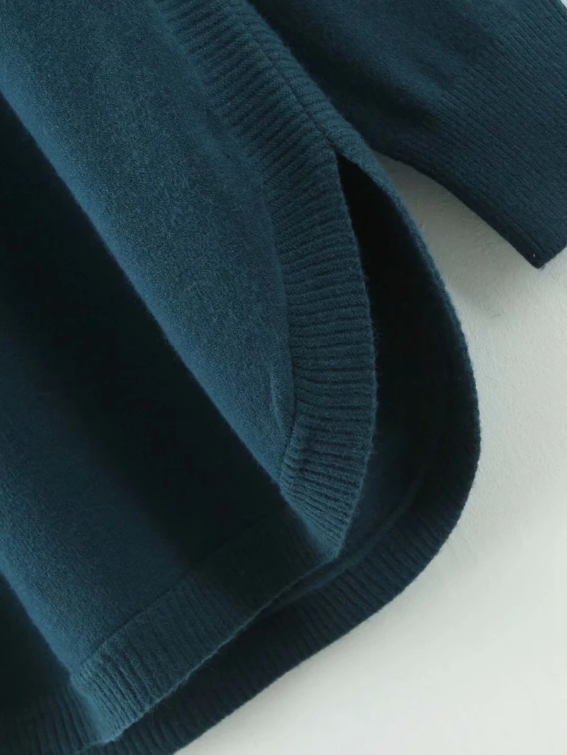 

Women Loose Sweater Fashion Long Sleeve Turtleneck Off The Shoulder Long Knitwear Pullovers Solid Street XZ2547