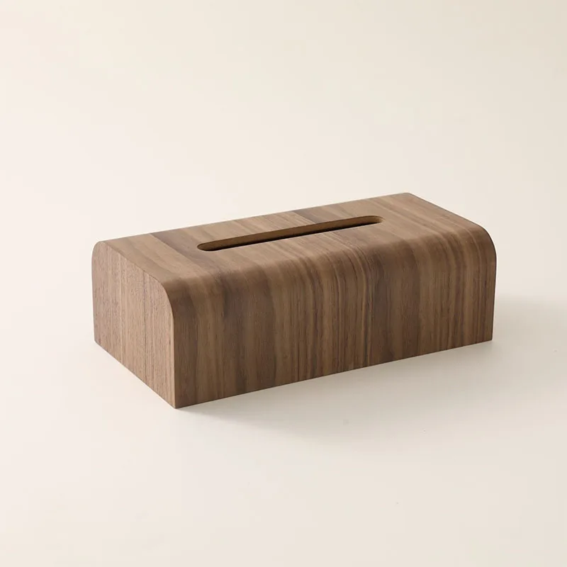 

Walnut Wood Tissue Box Kitchen Bathroom Paper Table Creative Desktop Storage Box Simple Living Room Tissue Boxes