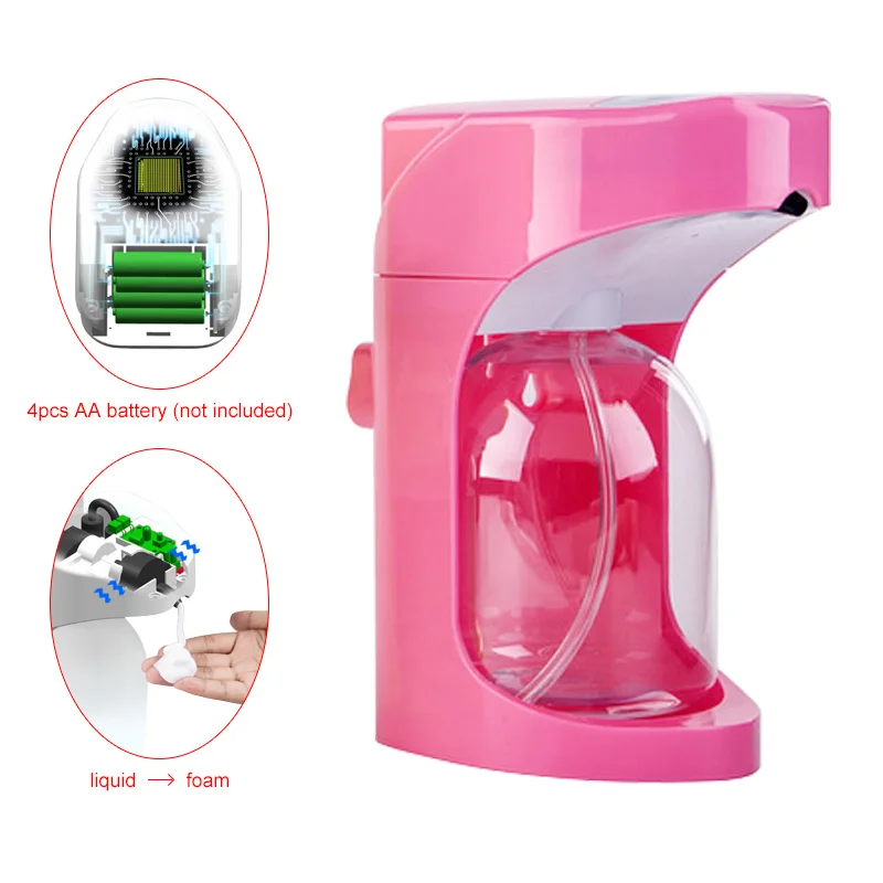 

500ml Automatic Liquid Soap Dispenser Induction Wall Mounted Touchless Foaming Hand Washing Device For Kitchen Bathroom