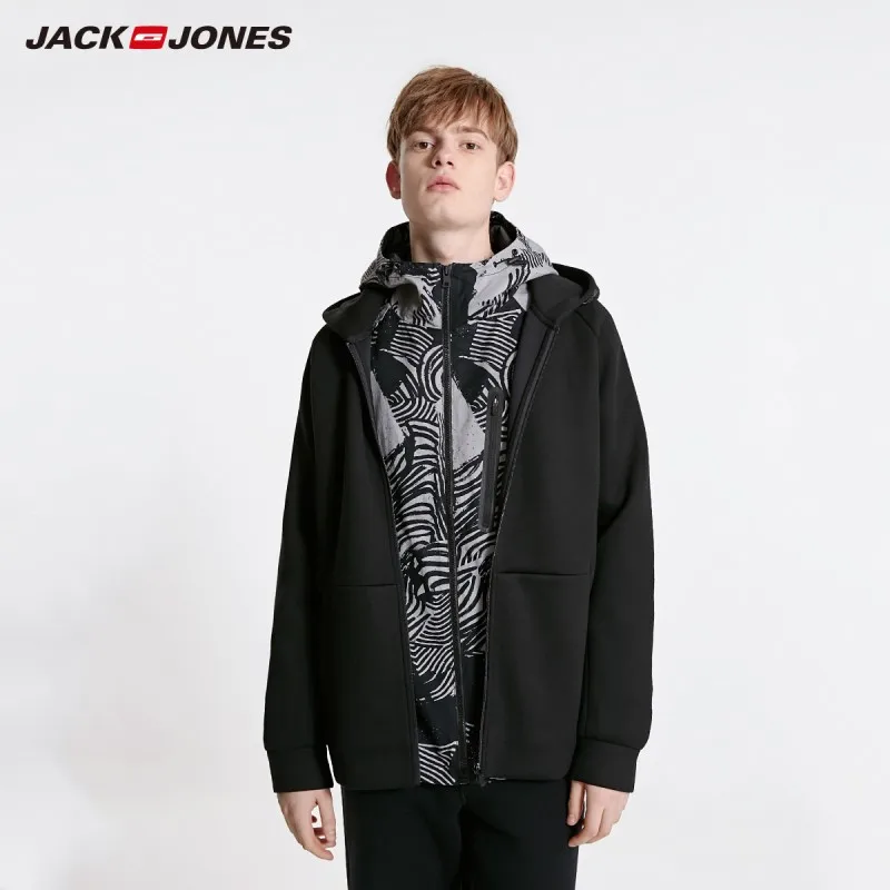 JackJones Мужская Базовая Стильная однотонная толстовка куртка 219133517|Мужские