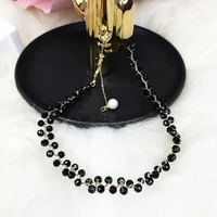 2021 new short clavicle chain new fashion necklace crystal pearl necklace for women charm choker necklaces fashion jewelry gift