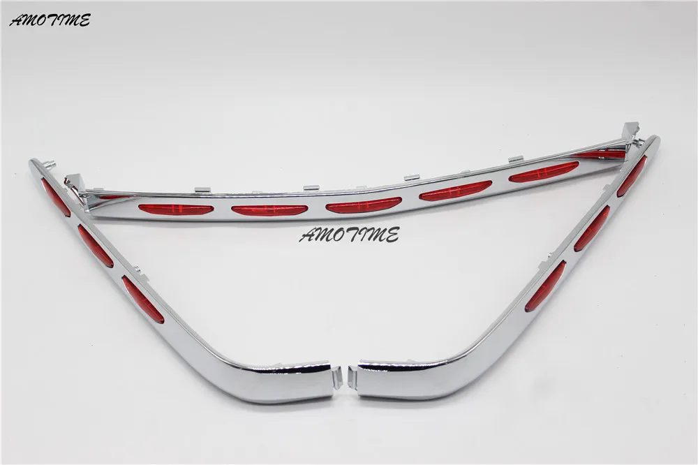 Мотоциклетная обувь Chrome обтекатель сума свет акценты подходит Honda Goldwing 1800 GL1800 2001-2011 02 03 04 05 06 07 08 09 10 левой рай
