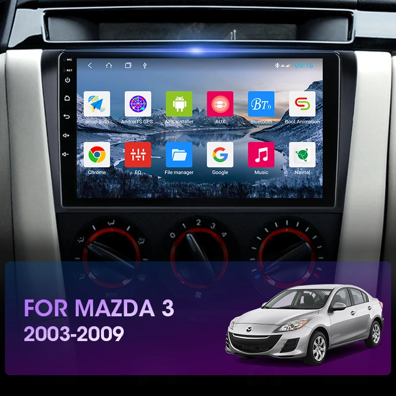 vtopek 9 4gwifi dsp 2din android 10 0 car radio multimedia player auto stereo navigation gps for mazda 3 2004 2009 with bose free global shipping