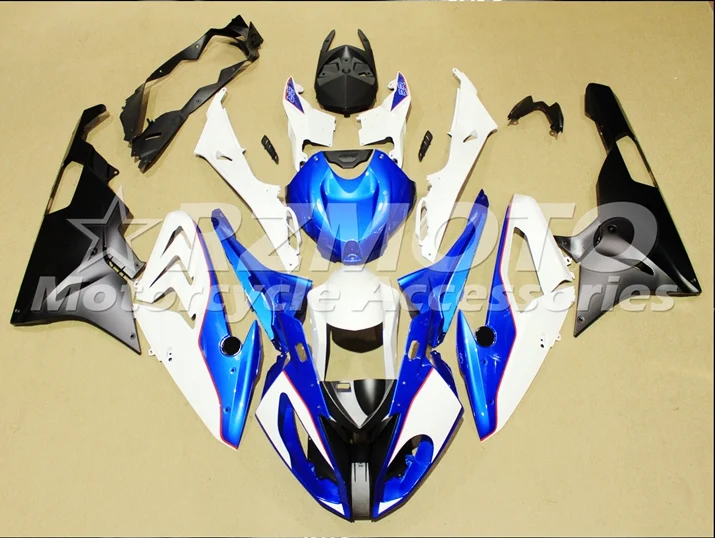 

New ABS Motorcycle Complete Whole Fairings Kit for BMW S1000RR 2015 2016 15 16 HP4 Bodywork set Custom Free blue white