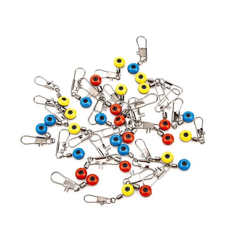 20PCS/Lot Space Beans Fishing Connector Float Rolling Swivel Supplies with Box Carry Tackle tool | Спорт и развлечения