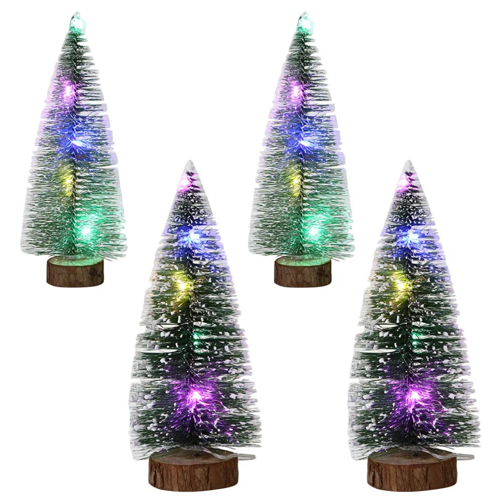 4 шт. освещение снег сосна Рождественская елка Arbol De Navidad Декор Орнамент с