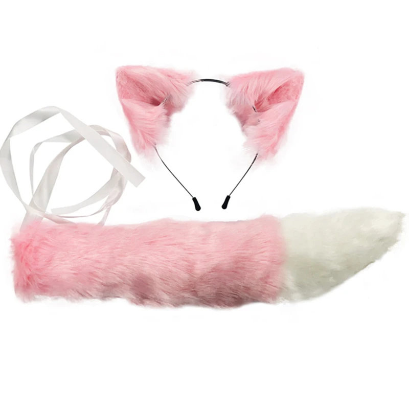 Ful Rabbit Fur Animal Ear Hair Band Tail Accessories Set