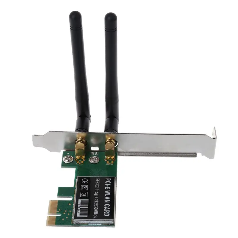 PCI-E 300 Мбит/с беспроводная сетевая карта PCI Express Wi-Fi WLAN адаптер с антеннами для ПК