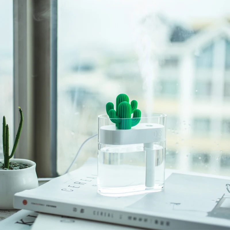 Ультразвуковой увлажнитель воздуха Чистый кактус цветной светильник USB эфирное