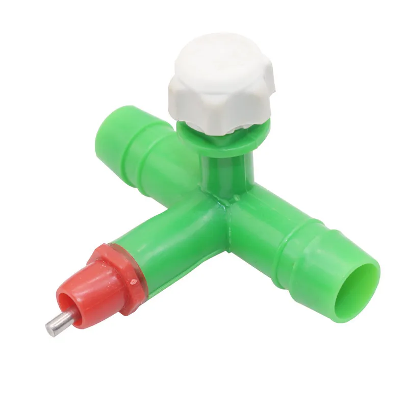 100 sets Rabbit Nipple Drinkers Pet Cage Drinker Spring Tee Fixed Installation Domestic Poultry Feeding Breeding Incubator Shop - Цвет: Green drink 100 pcs