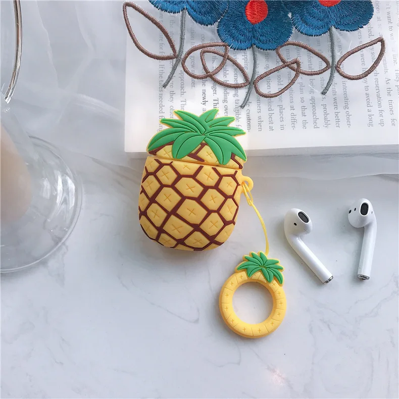 

Pineapple Fruit for Airpods 2 Cases Earbuds Soft Silicone for Wireless Earphone Cover Protective Case for AirPods 1 2 headphone