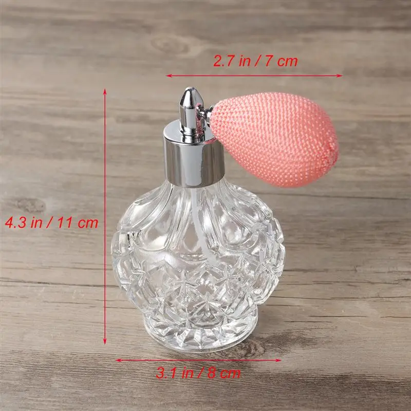 Винтажный стеклянный пустой флакон для духов 100 мл компактный распылитель