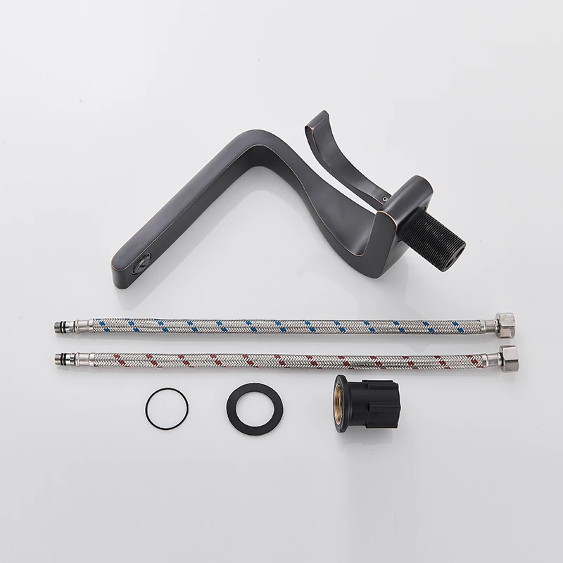 Бесплатная доставка черный смеситель для ванной комнаты кран раковины с горячей