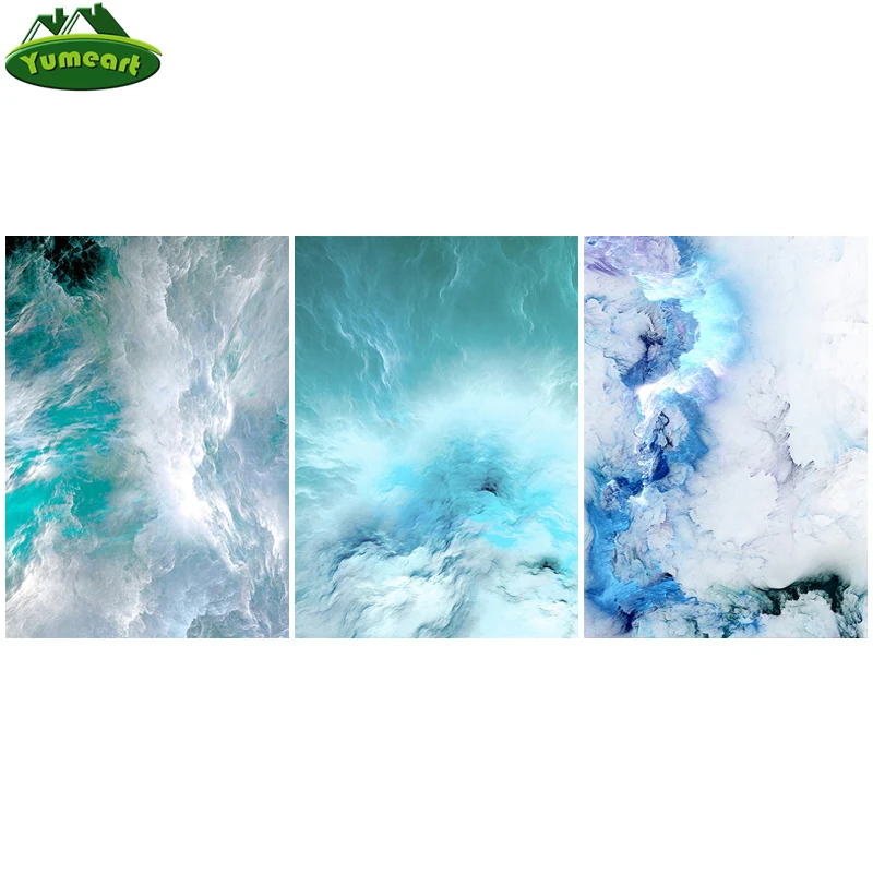 

Вышивка 5D, алмазная вышивка, современная абстрактная мозаика, полноразмерная алмазная живопись по номерам, синяя мраморная волна, модное настенное искусство