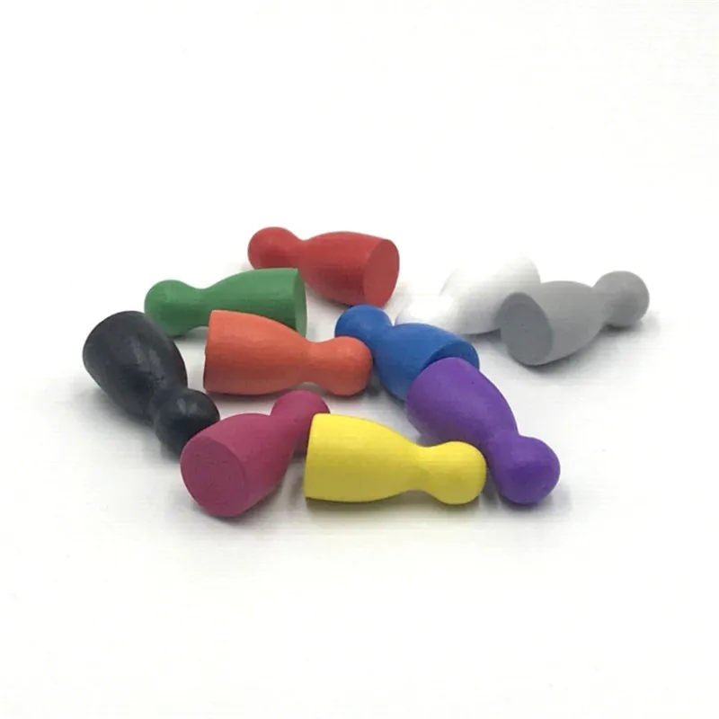 30Pcs/Set 24*12mm Humanoid Chess Pieces Wood Pawn/Chess Card Pieces For Board Games Accessories