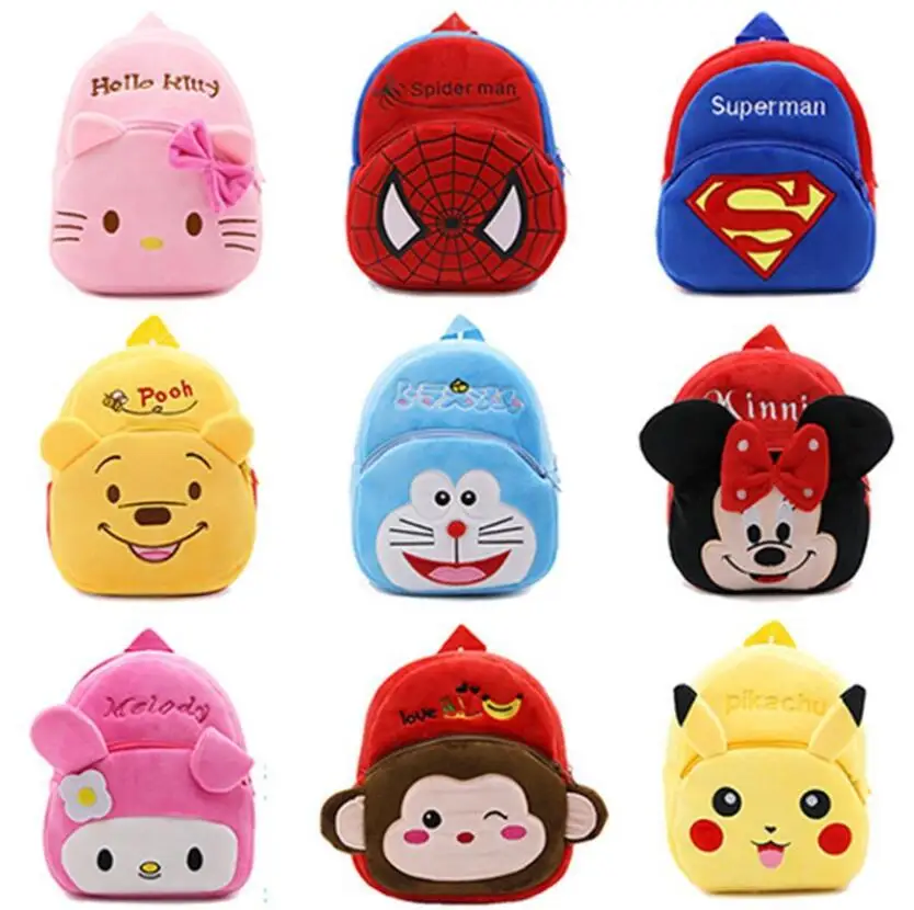 Милый Детский плюшевый рюкзак с героями мультфильмов мягкие школьные ранцы
