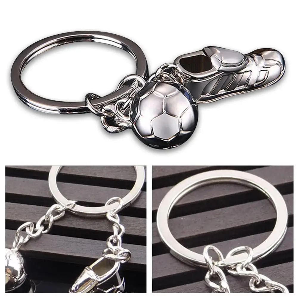 Модный металлический брелок для ключей с футбольным мячом мужской подарок