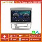 4G WIFI DSP Android 11 для TOYOTA Alphard 2002 2003 2004 2005 2006 2007 автомобильный мультимедийный GPS Навигатор Радио 6G + 128GB RDS Carplay 2 DIN