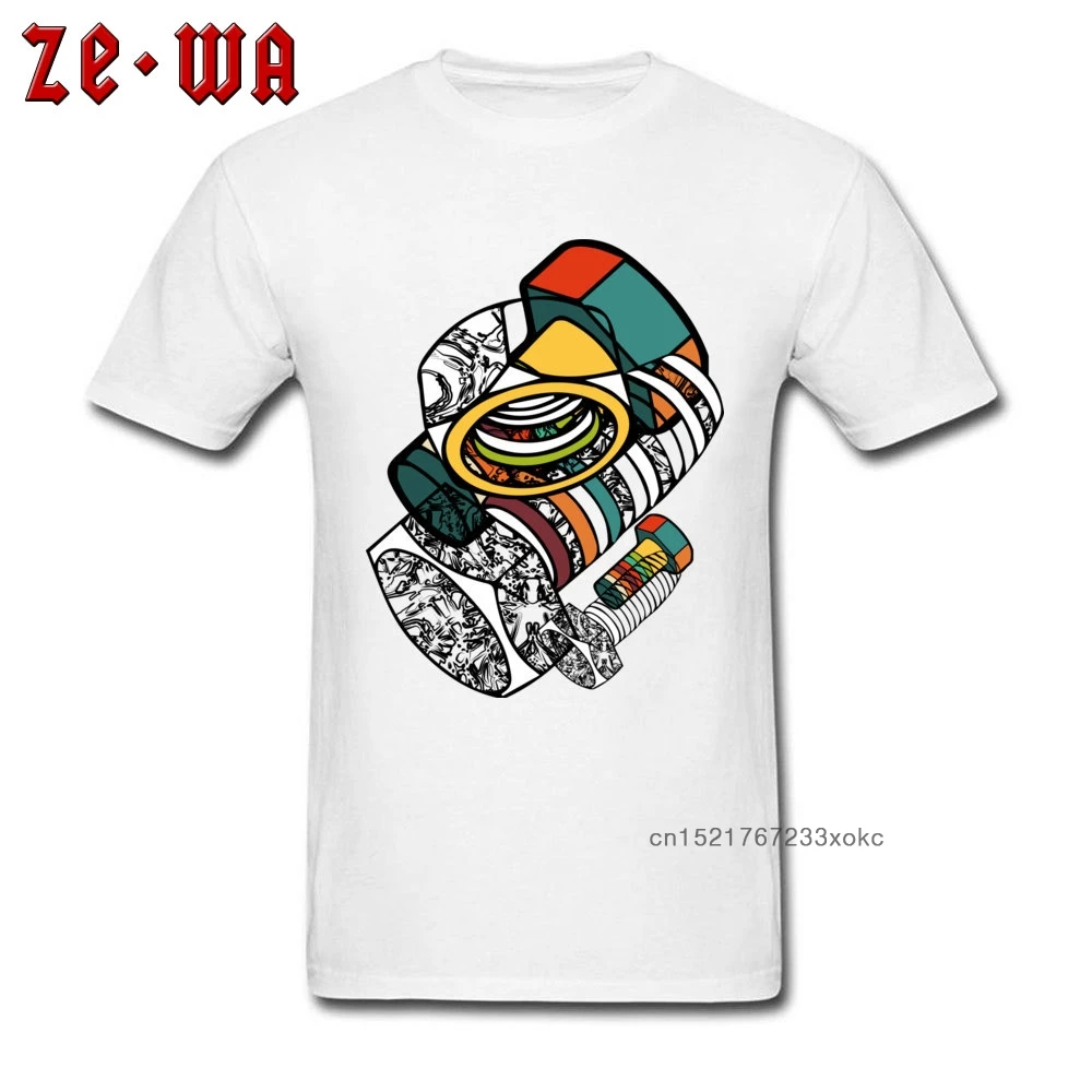 

Fashionable Men T-shirts Cotton Guys T Shirt Boy Tees Family Clothing Father Day Colored Abstract Meachanic Industrial Art Tops